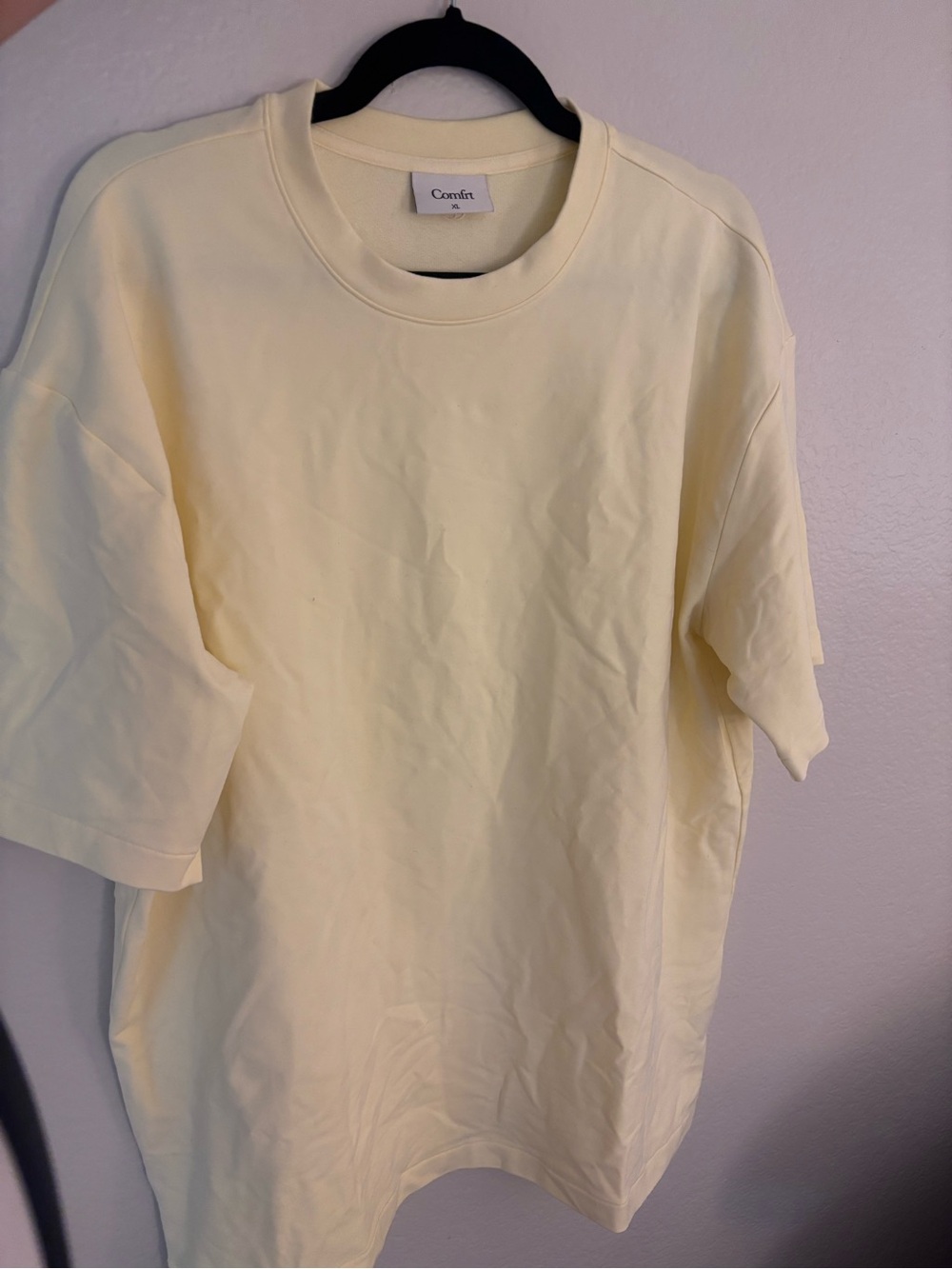 Comfrt Brand Light Yellow Luxe Terry Tee NWOT